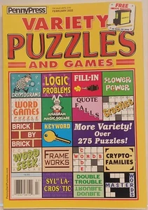 PennyPress-Variety Puzzles & Games  Feb 2022 - Picture 1 of 2