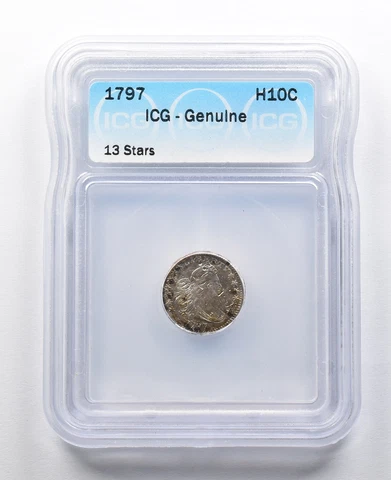 1797 Draped Bust Half Dime 13 Stars ICG *2085 Cover