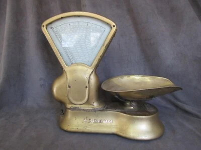 Antique Toledo Honest Weight No Spring 3 lb Candy Scale #405B with Brass pan cl - Image 1 of 4