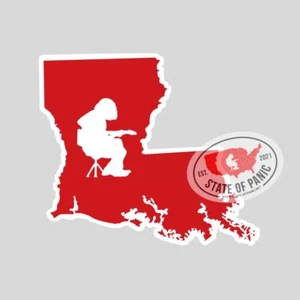 State of Panic - Red Louisiana Mikey Sticker - Picture 1 of 1