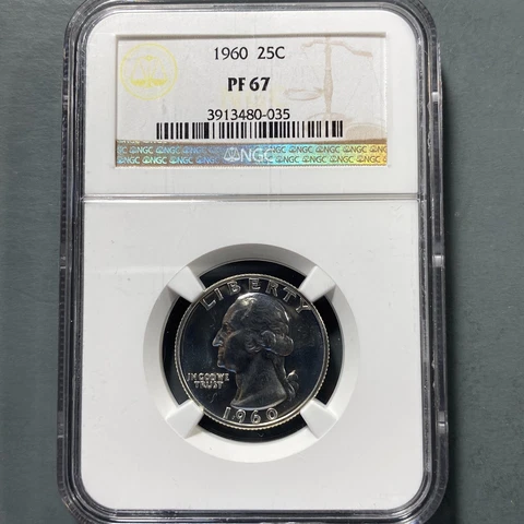 1960 25C Washington Quarter, NGC PF67 (69739) Cover