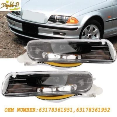 Pair Front Bumper Fog Light For 1999-2001 BMW E46 3Series 323i 325i 328i New — 第 1/4 张图片