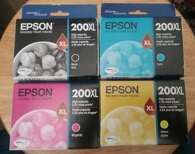 Juego de tintas Epson 200 200XL originales 2017/2018 XP200, XP300, XP310, XP400 ALL XLs Foto 1 de 4