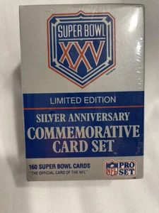 Football SUPER BOWL XXV 25 Limited Edition 1990 Commemorative Card Set SEALED NW - Picture 1 of 4