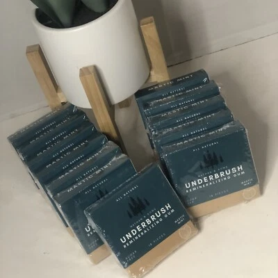 12 X Nathan & Sons Underbrush Remineralizing Chewing Gum Mastic Mint Exp. 12/27