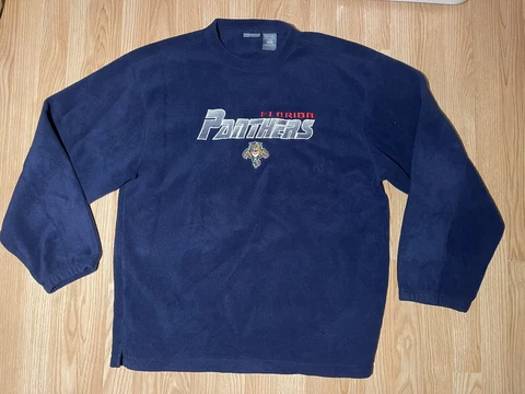 Vintage Pro Edge NHL Florida Panthers Pullover Fleece Jacket Size XL Cover