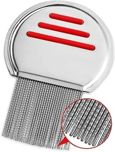 Lice Nit Comb Get Down Stainless Steel Metal Tooth Head Long Teeth Professional - Picture 1 of 4
