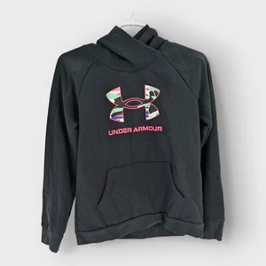 Under Armour Girls Rival Fleece Big Logo Hoodie Sweatshirt Size YXL - Picture 1 of 3