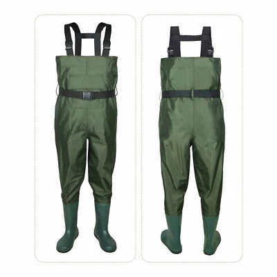 Bootfoot Chest Wader 2-Ply Nylon Waterproof Chest Fishing Waders Rubber Bootfoot - Image 1 of 4