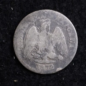 1872 REPUBLICA MEXICANA TEN CENTAVOS SILVER B559 SU - Picture 1 of 2