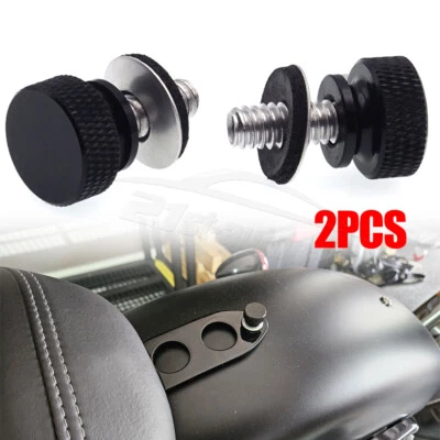 2X Black Seat Bolt Rear Mount Screw For Harley Cross Bones Dyna Electra Glide - Imagem 1 de 4