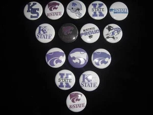 K-State Kansas botones espalda plana o pin insignia cabujones adornos imanes - Imagen 1 de 5