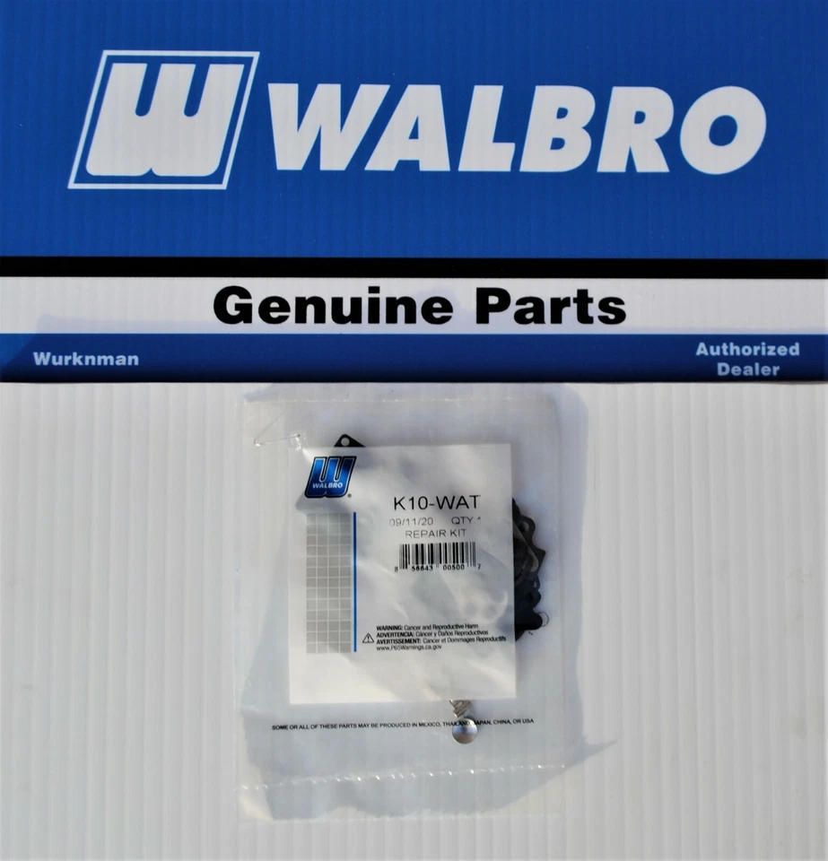 GENUINE OEM Walbro (COMPLETE) Carburetor Rebuild Kit K10-WAT for WA and WT  - Image 1 of 1
