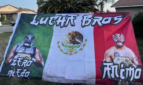 Official Updated Lucha bros Mexican Flag AEW Lucha underground AAA CMLL WWE Cover