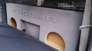 2005-2015 Toyota Tacoma Double Cab Dual 10 Sub Box with Amp Space by Subthump - Picture 1 of 6