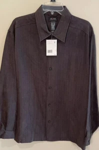 Mens Axcess Button Down Shirt~ size XL Brown Striped Long Sleeve~ NEW w/tags - Picture 1 of 5