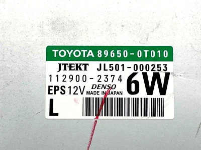 2011 Toyota Venza Power Steering Control Module Computer 09-11 OEM 89650-0T010 - Изображение 1 из 4