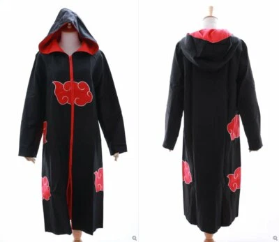 N-02 Naruto Akatsuki Sasuke Team Taka Kapuzen Mantel Umhang Cosplay Kostüm