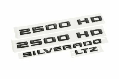 2020-2024 Chevrolet Silverado 2500HD LTZ Gloss Black Emblem Kit 86539804 OEM GM - Image 1 of 2