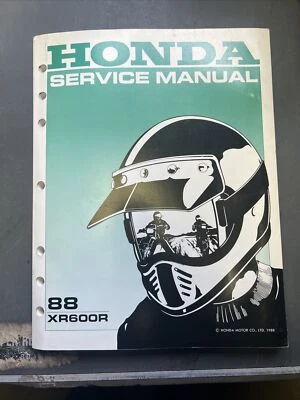 88-91 HONDA XR600R XR600 XR 600 FABRICANTE ORIGINAL MANUAL DE SERVICIO DE FÁBRICA 61MN100 Foto 1 de 4
