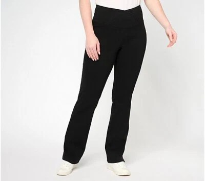Women w/Control Elite PrimeStretch Denim Flare Pants-Noir-Plus 30W A615327 - Image 1 of 2