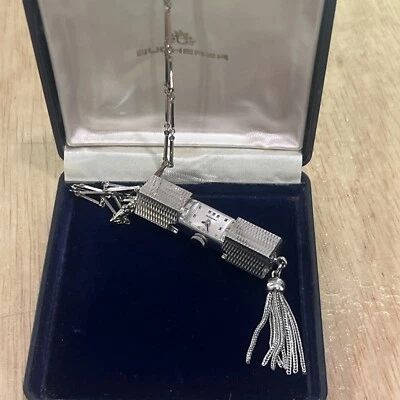 Vintage Bucherer PeekABoo Stainless Steel Manual wind Ladies Pendant Watch Works - Image 1 of 4