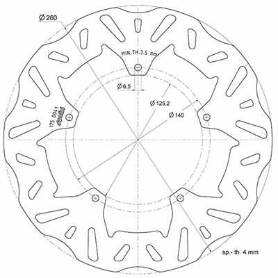 Disco POLINI De Freno Y 5 Orificios PIAGGIO 200 Carnaby 2007-2008 - Imagen 1 de 2