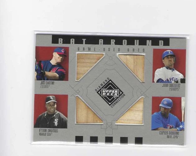 2002 Diamond Connection Thome/Gonzalez/ Thomas/Delgado Quad Bat Card - Image 1 of 1