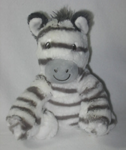 Kellytoy Zebra Baby Lovey Rattle Gray Plush Stuffed Safari Animal 8"