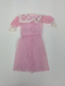 Vintage Mattel Barbie Heart Family Mom Original Pink Dress Only Outfit 1984 - Picture 1 of 5