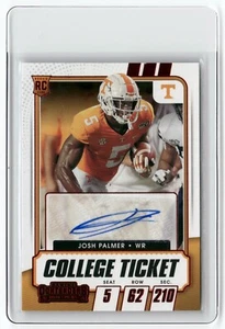 2021 Panini Contenders Draft College Ticket Autograph Josh Palmer 245 VOLUNTEERS - Bild 1 von 2