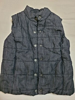 Jaqueta feminina bufante média Converse One Star denim escuro - Imagem 1 de 4