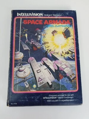 INTELLIVISION Space Armada Video Game COMPLETE w Manual, Overlays & Box Tested - Image 1 of 4