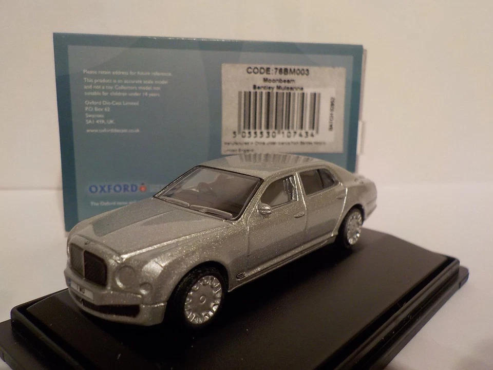 Model Cars. Bentley Mulsanne - Silver, Model Cars, Oxford Diecast 1/76 - Image 1 of 1