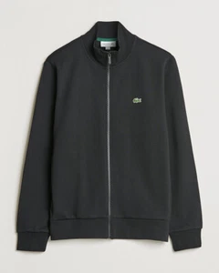 Lacoste Men’s Full Zip Cotton Sweater - Track Top Black - M & L - Picture 1 of 5
