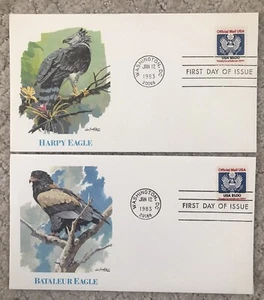 Two First Day Of Issue FDC $5 $1 Eagle Jan 12, 1983 Fleetwood - Picture 1 of 2