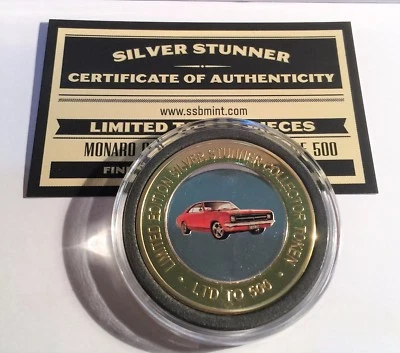 NEW HK GTS Monaro Holden Colour Silver Stunner Coin with C.O.A. LTD 500 - image 1 of 4