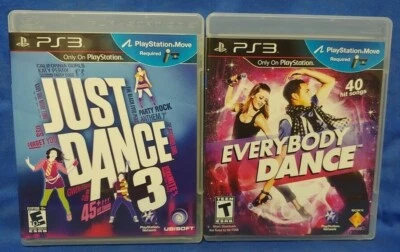 Just Dance 3 + Everybody Dance Game Lot - Sony PlayStation 3 PS3 - Tested - Image 1 of 2