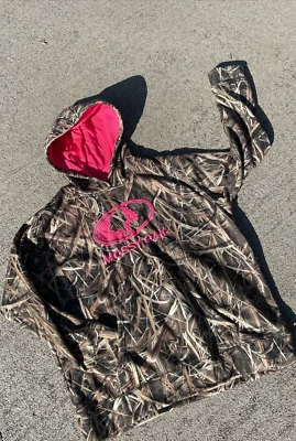 MOSSY OAK real Tree Hot Pink Camouflage Hoodie Sweatshirt Womens XXL 20❤️blt7m69 - Image 1 of 4