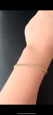 Pulsera Tenis 5ct Valorada Diamante Natural en Montura Oro Amarillo 18k Foto 1 de 3