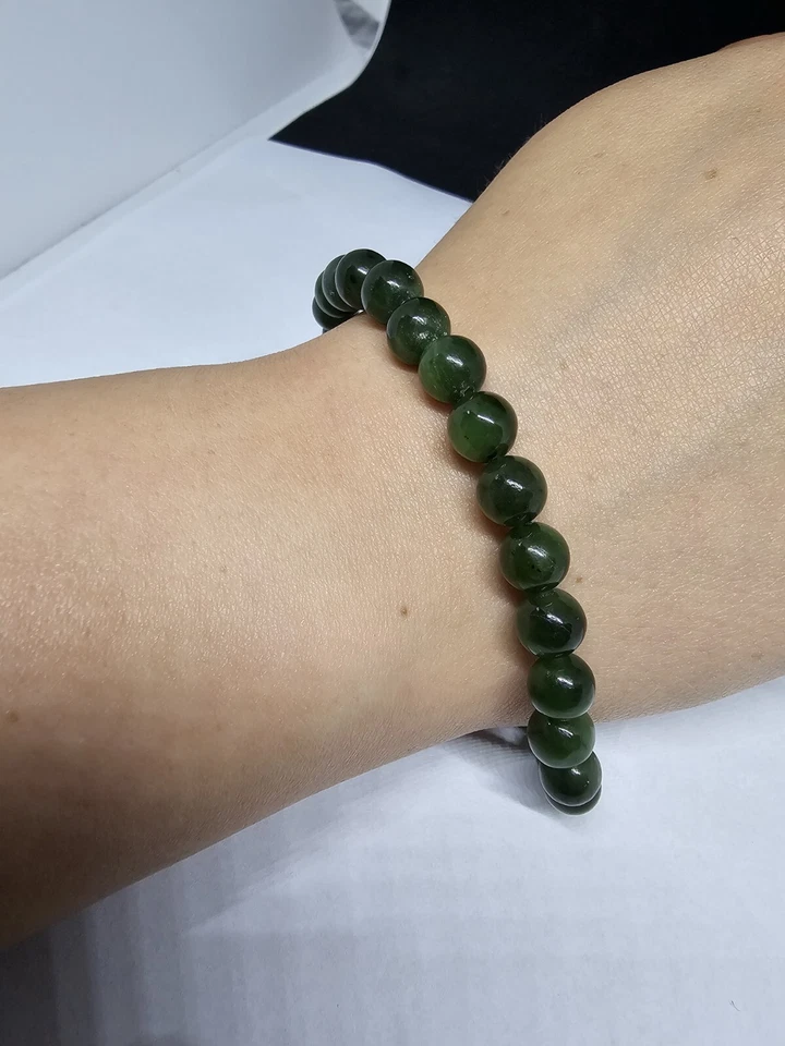 Nephrit Armband Edelstein 8mm  - Bild 1 von 1
