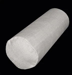 Qh09g Pale Grey Thick Cotton Blend Bolster Yoga Case Neck Roll Custom Size - Picture 1 of 7