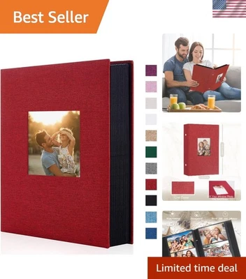 Álbum de fotos de lino duradero para 300 fotos horizontales - Ideal para aniversarios Foto 1 de 4