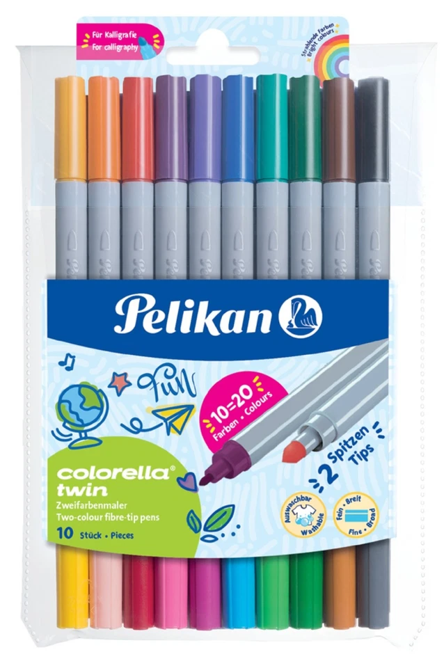 10 Pelikan Fasermaler colorella twin, 10er Etui - Bild 1 von 1