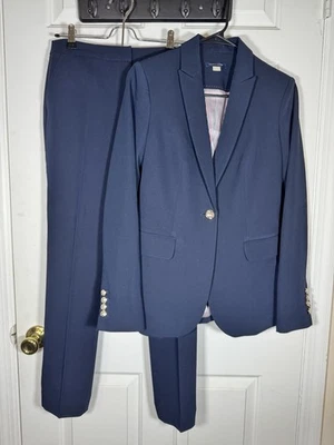Conjunto de traje chaqueta y pantalón blazer azul marino Tommy Hilfiger para mujer Foto 1 de 4