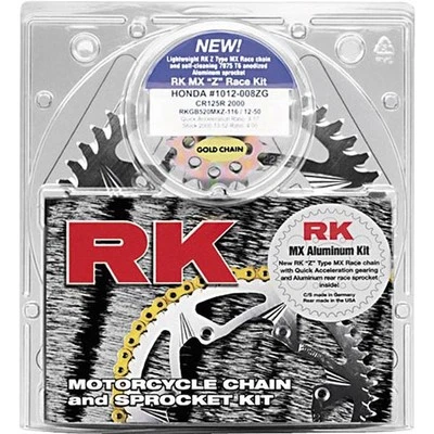 RK - 3074-890W - OE Chain and Sprocket Kit, Steel Rear Sprocket - Non-Gold Chain Foto 1 de 4