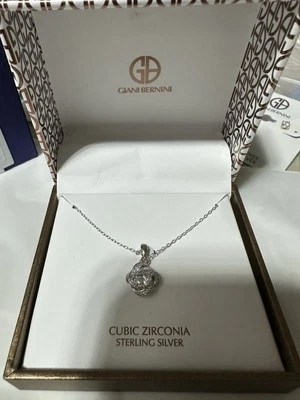Collar Giani Bernini Circonita Cúbica Zafiro Plata Esterlina $85 Nuevo Foto 1 de 2