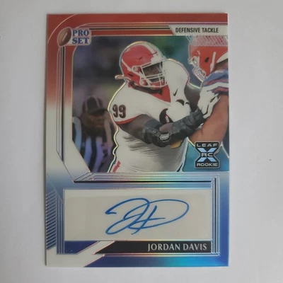 2022 Leaf Pro Set Jordan Davis #PA-JD1 Red/White/Blue Rookie Auto /10 - Image 1 of 2