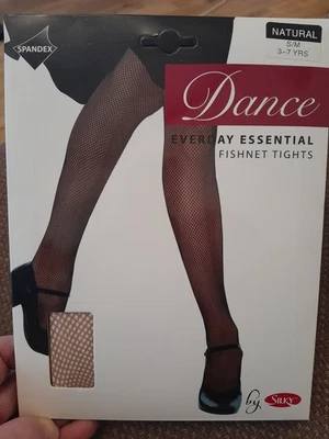 Fishnet Tights pack of 6 . Silky brand. Natural. Child S/M 3 to 7 years. - Image 1 of 4