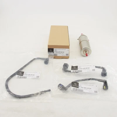 Fuel Filter &3 Hose Conversion Kit Fit 1998-03 Mercedes ML320 ML430 ML55 Febi  - Image 1 of 4